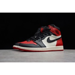 Jordan 1 High Bred Toe 555088-610 Basketball Shoes