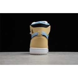 Jordan 1 High Psychic Blue Sesame CT0979-400 Basketball Shoes