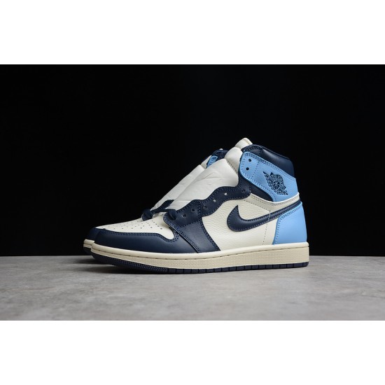 Jordan 1 High UNC 555088-140 Basketball Shoes Blue