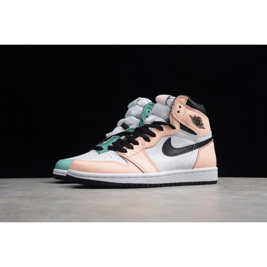 Jordan 1 High White And Pink 555441-889 Basketball Shoes