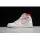 Jordan 1 High White Red 555068-160 Basketball Shoes