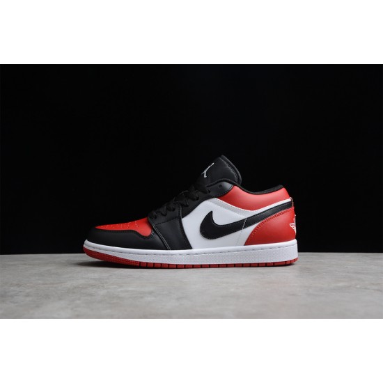 Jordan 1 Low Bred Toe 553558612 Basketball Shoes