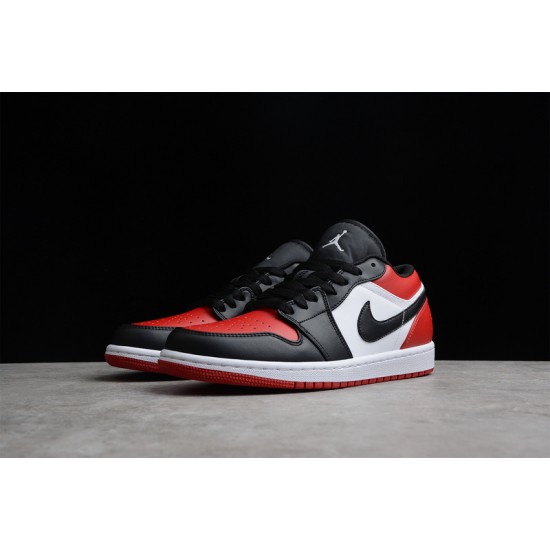 Jordan 1 Low Bred Toe 553558612 Basketball Shoes