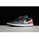 Jordan 1 Low Brushstroke Swoosh  Black Red DA4659001 Basketball Shoes Unisex