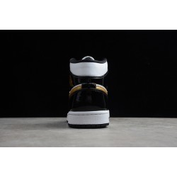 Jordan 1 Mid Black Gold 852542-007 Basketball Shoes