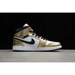 Jordan 1 Mid Metallic Gold DC1419-700 Basketball Shoes