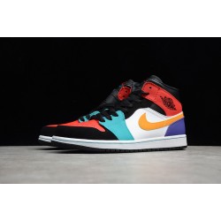 Jordan 1 Mid Multi-Color 554724-125 Basketball Shoes