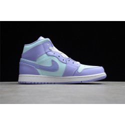 Jordan 1 Mid Purple Pulse 554724-500 Basketball Shoes