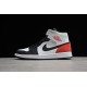 Jordan 1 Mid Red Black Toe 852542-100 Basketball Shoes