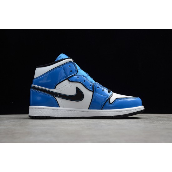 Jordan 1 Mid Signal Blue DD6834-402 Basketball Shoes