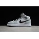 Jordan 1 Mid Smoke Grey 554724-092 Basketball Shoes