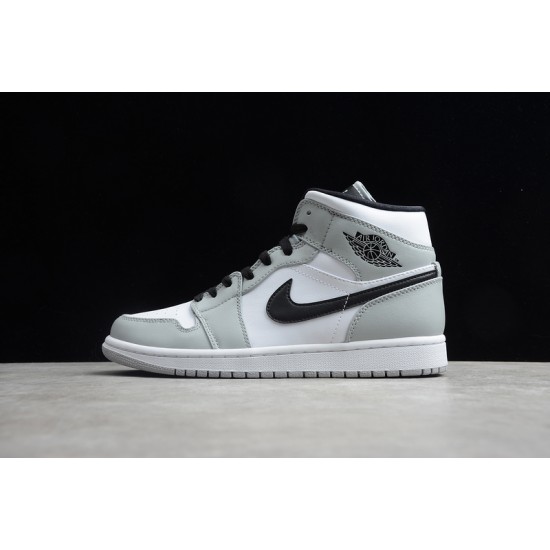 Jordan 1 Mid Smoke Grey 554724-092 Basketball Shoes