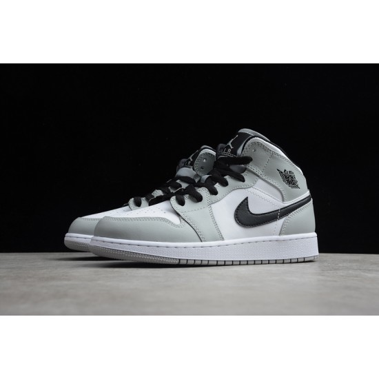 Jordan 1 Mid Smoke Grey 554724-092 Basketball Shoes