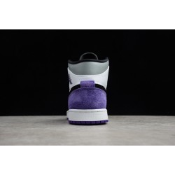 Jordan 1 Mid Varsity Purple 852542-105 Basketball Shoes