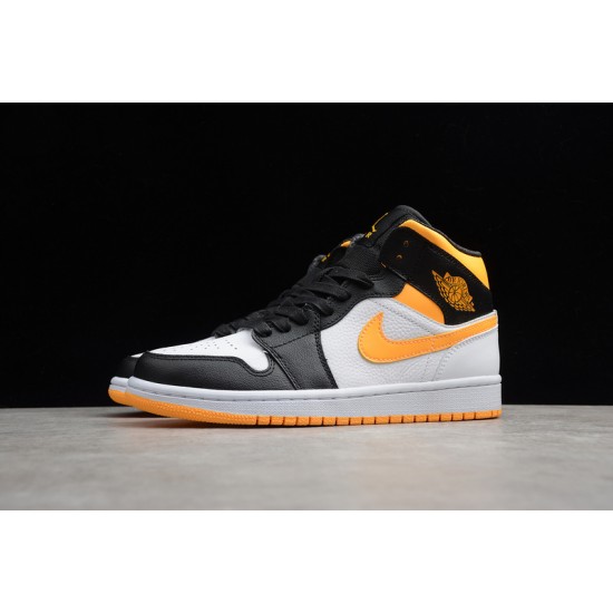 Jordan 1 Mid White Laser Orange CV5276-107 Basketball Shoes