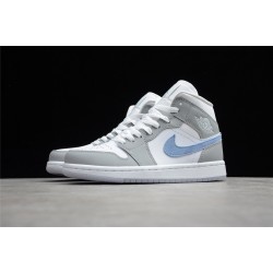 Jordan 1 Mid Wolf Grey Aluminum BQ6472-105 Basketball Shoes