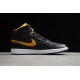 Jordan 1 Mid Yellow Black C9352-001 Basketball Shoes