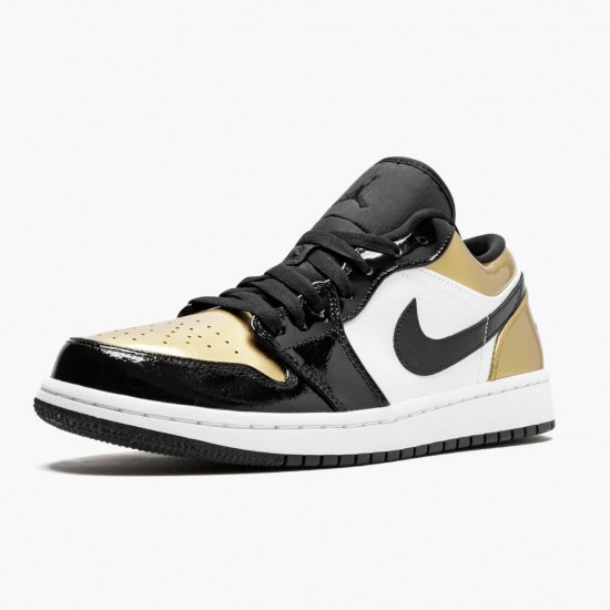 Women/Men Air Jordan 1 Low Gold Toe CQ9447-700 Jordan Shoes