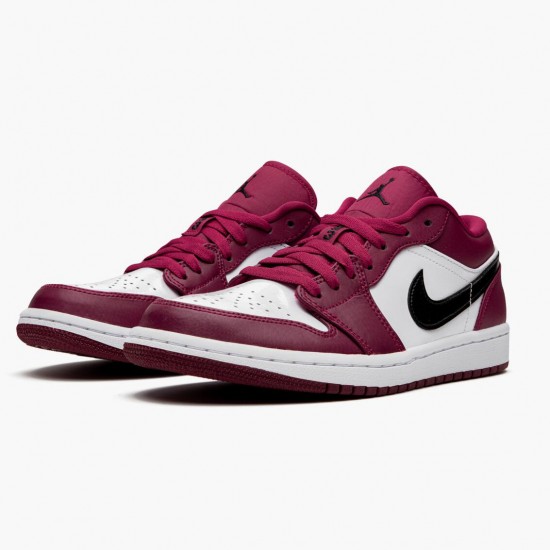 Women/Men Air Jordan 1 Retro Low Noble Red 553558-604 Jordan Shoes