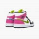 Men Air Jordan 1 Mid White Black Cyber Pink CZ9834-100 Jordan Shoes