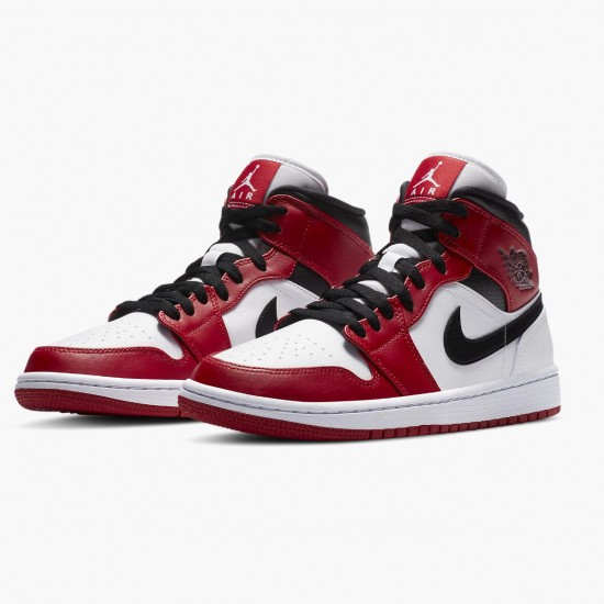 Women/Men Air Jordan 1 Mid Chicago 2020 554724-173 Jordan Shoes