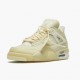 Women/Men Air Jordan 4 Retro Off-White Sail CV9388-100 Jordan Shoes