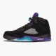 Women/Men Air Jordan 5 Retro Black Grape 136027-007 Jordan Shoes