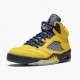 Women/Men Air Jordan 5 Retro Michigan 2019 AmarilloCollege Navy CQ9541-704 Jordan Shoes