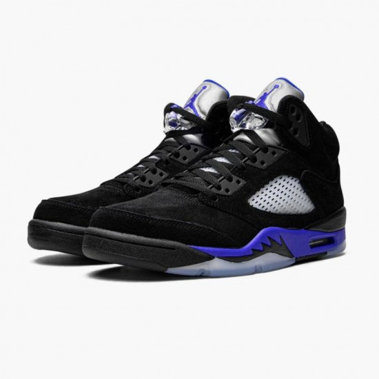 Women/Men Air Jordan 5 Retro Racer Blue With Black Blue CT4838-004 Jordan Shoes