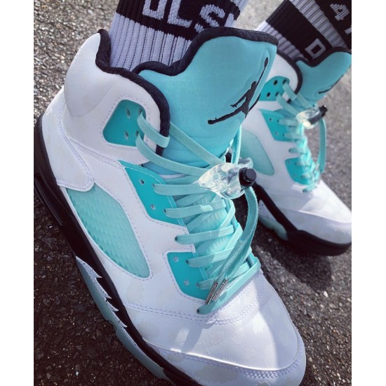 Women/Men Air Jordan Retro 5 Island Green CN2932-100 Jordan Shoes