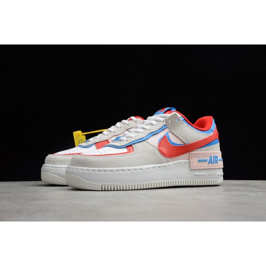 Nike Air Force 1 Low Shadow Sail Royal Red --CU8591-100 Casual Shoes Women