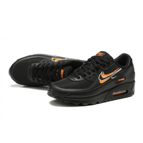 Nike Air Max 90 Mens Black Orange DV7146-001 Shoes