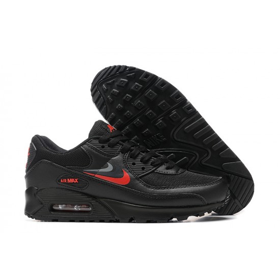 Nike Air Max 90 Mens Black Red Shoes