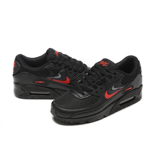 Nike Air Max 90 Mens Black Red Shoes