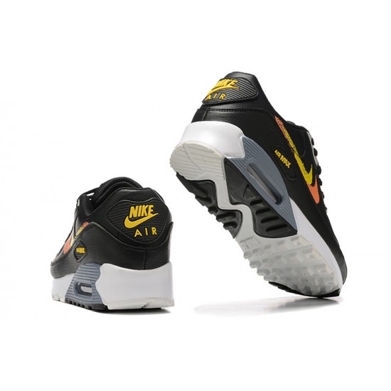 Nike Air Max 90 Mens Black Yellow and Orange Shoes