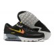 Nike Air Max 90 Mens Black Yellow and Orange Shoes