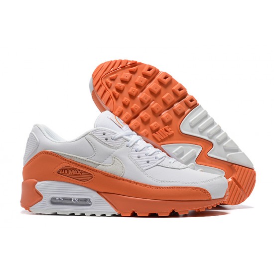 Nike Air Max 90 Mens White Orange DM0958-100 Shoes