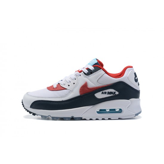 Nike Air Max 90 Mens White Red DJ5170-100 Shoes