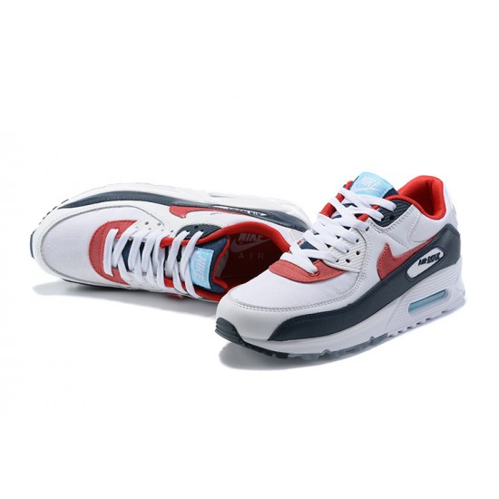 Nike Air Max 90 Mens White Red DJ5170-100 Shoes