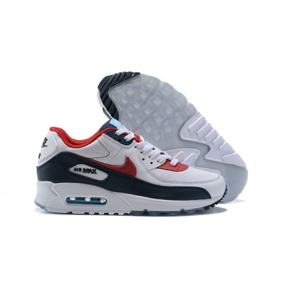 Nike Air Max 90 Mens White Red DJ5170-100 Shoes