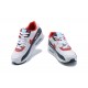 Nike Air Max 90 Mens White Red DJ5170-100 Shoes