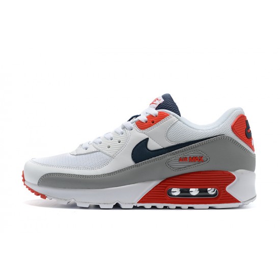 Nike Air Max 90 Mens White Red Shoes