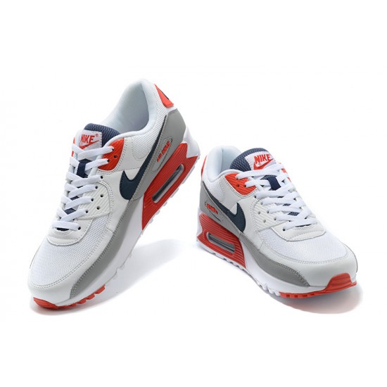 Nike Air Max 90 Mens White Red Shoes