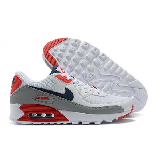 Nike Air Max 90 Mens White Red Shoes