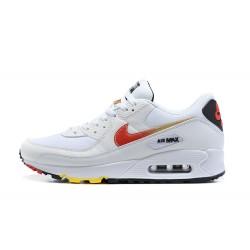 Nike Air Max 90 Mens White and Red Shoes