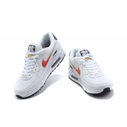 Nike Air Max 90 Mens White and Red Shoes