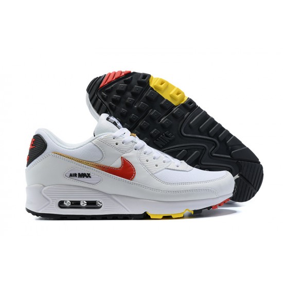 Nike Air Max 90 Mens White and Red Shoes