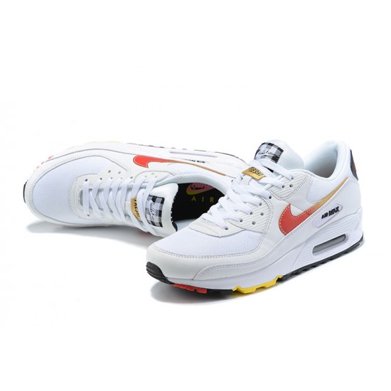 Nike Air Max 90 Mens White and Red Shoes