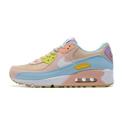 Nike Air Max 90 Womens Pink Blue DJ9997-100 Shoes