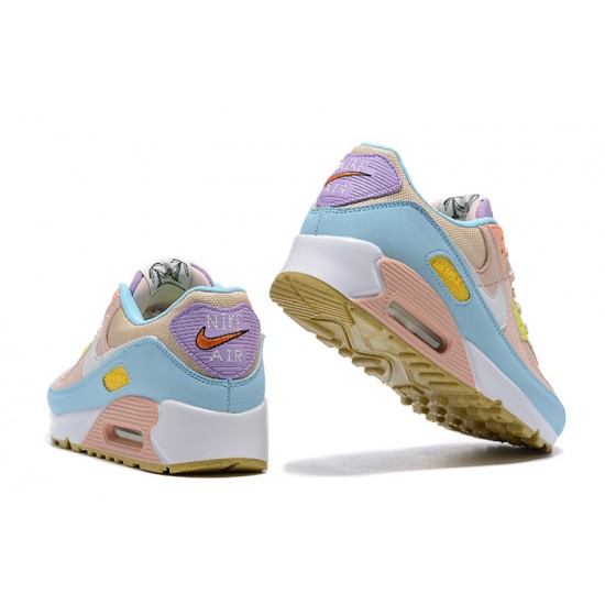 Nike Air Max 90 Womens Pink Blue DJ9997-100 Shoes